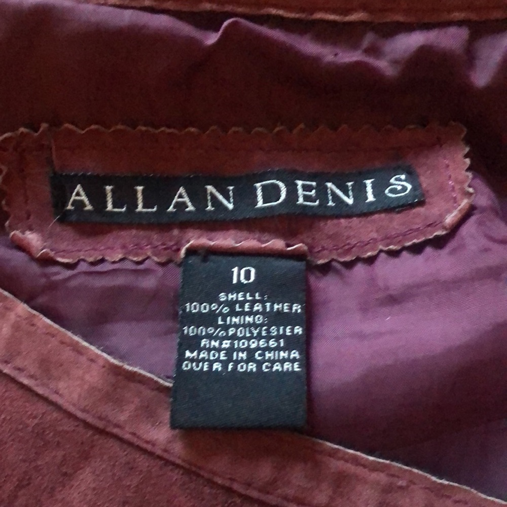 Dusty rose suede A line skirt, size 10 - Picture 5 of 5